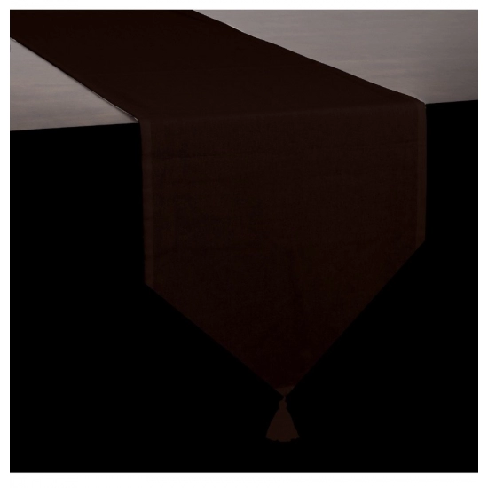 Generic Solid Cotton Table Runners (Dark Brown)