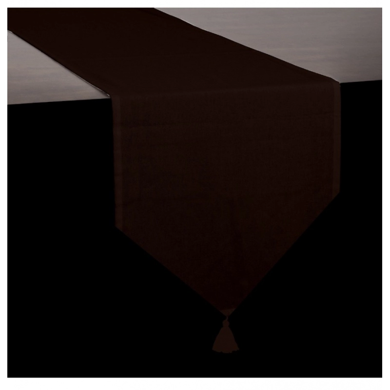 Generic Solid Cotton Table Runners (Dark Brown)