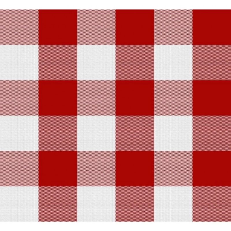 Generic Checked Cotton Table Runners (Red)