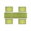 Generic Ribbed Cotton Table Runner and Placemats Sets (Green)
