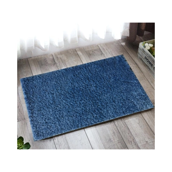 Generic Solid Polyester Bathmat (Blue)