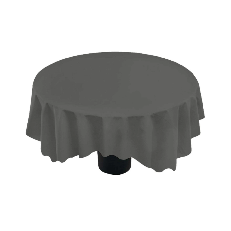 Generic Solid Cotton Plain Table Cloth (Dark Grey)
