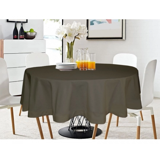 Generic Solid Cotton Plain Table Cloth (Dark Grey)