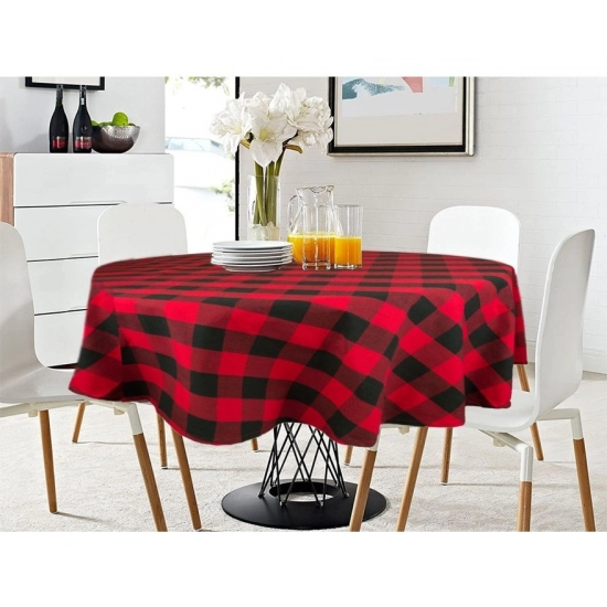 Generic Checked Cotton Checks Table Cloth (Red &amp; Black)