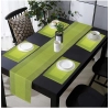Generic Ribbed Cotton Table Runner and Placemats Sets (Green)