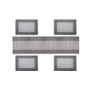 Generic Ribbed Cotton Table Runner and Placemats Sets (Grey)
