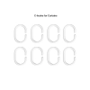 Generic Waves Polyester Plain Shower Curtains with Plastic Eyelets (Beige)