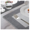 Generic Ribbed Cotton Place Mats Sets (Grey)