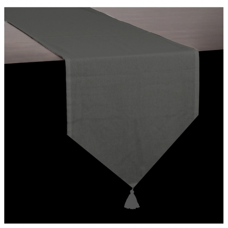 Generic Solid Cotton Table Runners (Dark Grey)