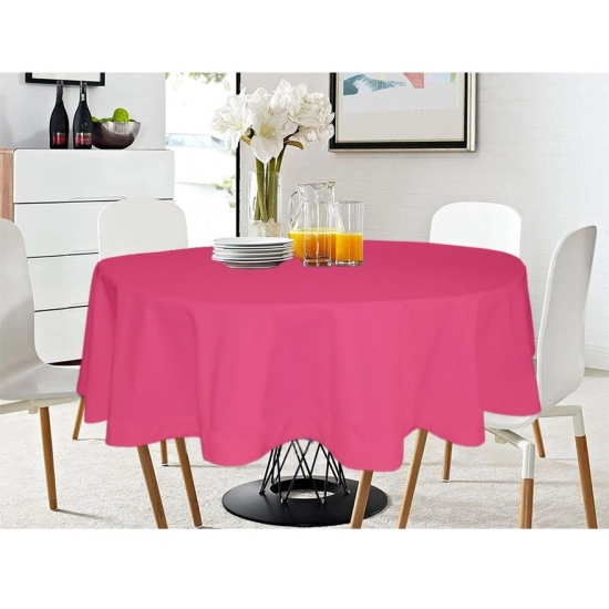 Generic Solid Cotton Plain Table Cloth (Pink)