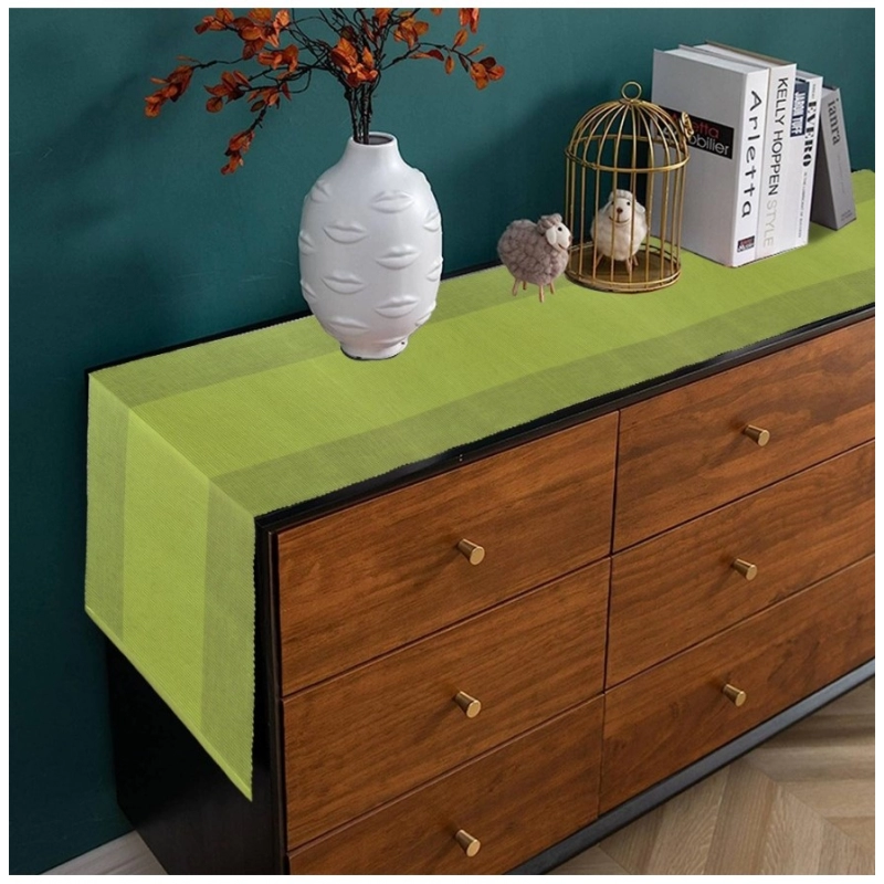 Generic Striped Cotton Table Runners (Green)