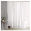 Generic Solid Polyester Plain Shower Curtains with Metal Eyelets (White)