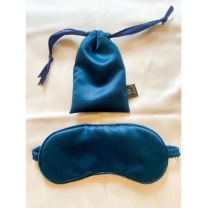 Generic Solid Satin Silk Eyemasks (Navy Blue)