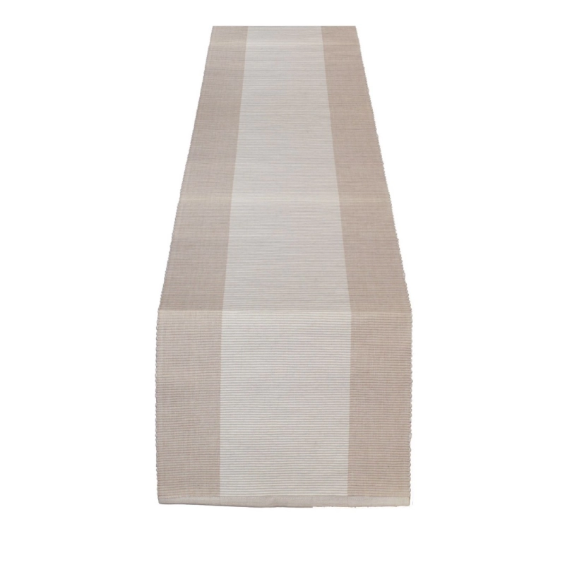 Generic Striped Cotton Table Runners (Cream)