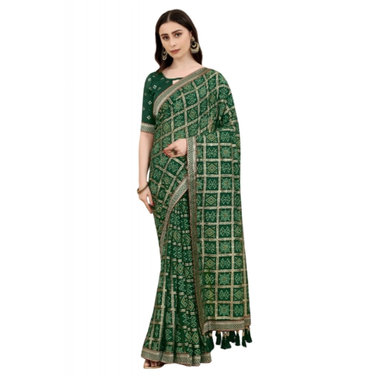 Generic Women's Soft Silk Printed Saree With Unstitched Blouse (Green, 5-6 Mtrs) Generic Women's Soft Silk Printed Saree With Unstitched Blouse (Green, 5-6 Mtrs)