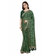 Generic Women's Soft Silk Printed Saree With Unstitched Blouse (Green, 5-6 Mtrs)