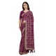 Generic Women's Soft Silk Printed Saree With Unstitched Blouse (Magenta, 5-6 Mtrs)