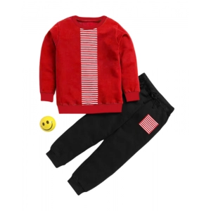 Generic Boy's Casual Full Sleeve Printed Cotton T Shirt With Pant (Red) Generic Boy's Casual Full Sleeve Printed Cotton T Shirt With Pant (Red)
