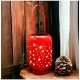 Generic Blissful Decor Cylinderical Stars Pattern Home Decoration (Red)