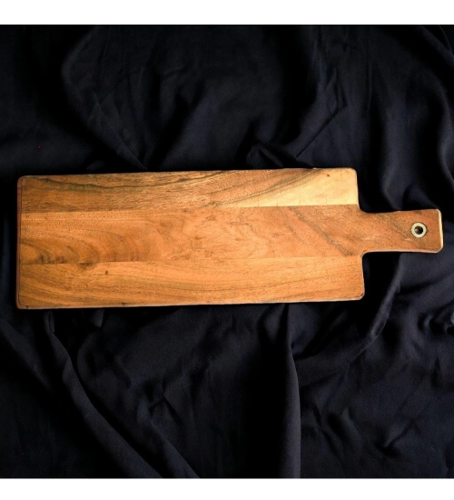 Generic Handmade Wooden Serving Platter With Double Handle (Brown) Generic Handmade Wooden Serving Platter With Double Handle (Brown)