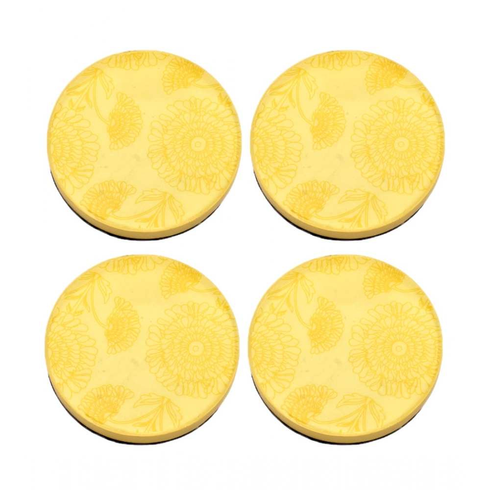 Generic Marigold Floral Printed Wooden Coasters (Yellow) Generic Marigold Floral Printed Wooden Coasters (Yellow)