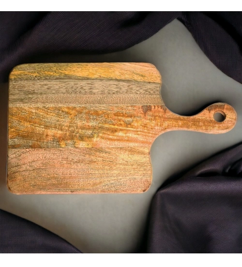 Generic Handmade Wooden Serving Platter With Double Handle (Brown) Generic Handmade Wooden Serving Platter With Double Handle (Brown)