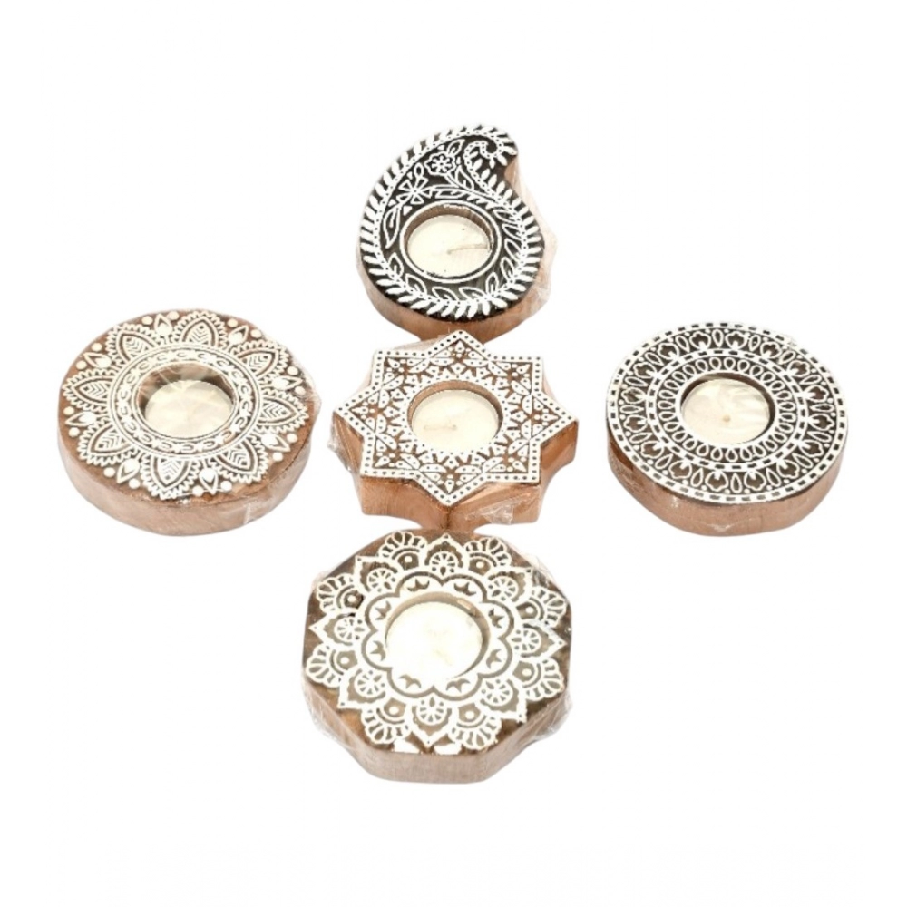 Generic Decorative Tea Light Holder Wooden (Assorted)