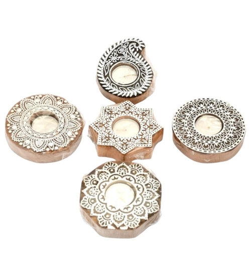 Generic Decorative Tea Light Holder Wooden (Assorted)