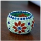 Generic Glass Mosaic Tea Light Holder (Multicolor)