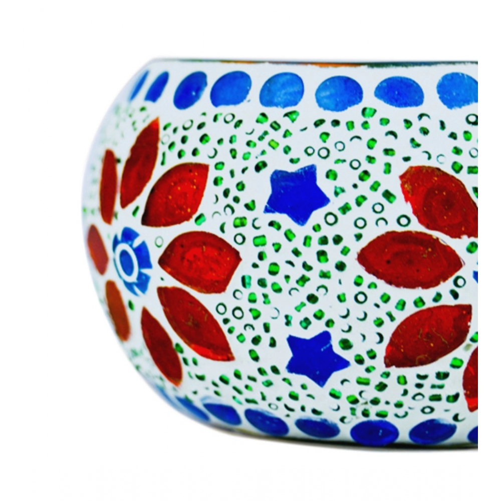 Generic Glass Mosaic Tea Light Holder (Multicolor)