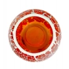 Generic Glass Crackle Tea Light Holder (Red)