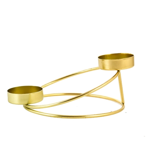 Generic Metal Tea Light Candle Holder Stand For Home Decor (Gold)