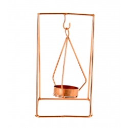 Generic Metal Tea Light Candle Holder Stand (Rose Gold)
