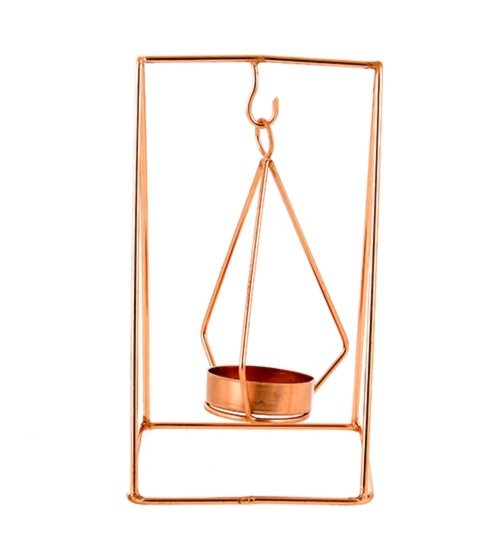Generic Metal Tea Light Candle Holder Stand (Rose Gold)