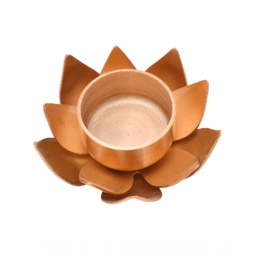 Generic Rose Gold Lotus Tea Light Holder (Rose Gold)
