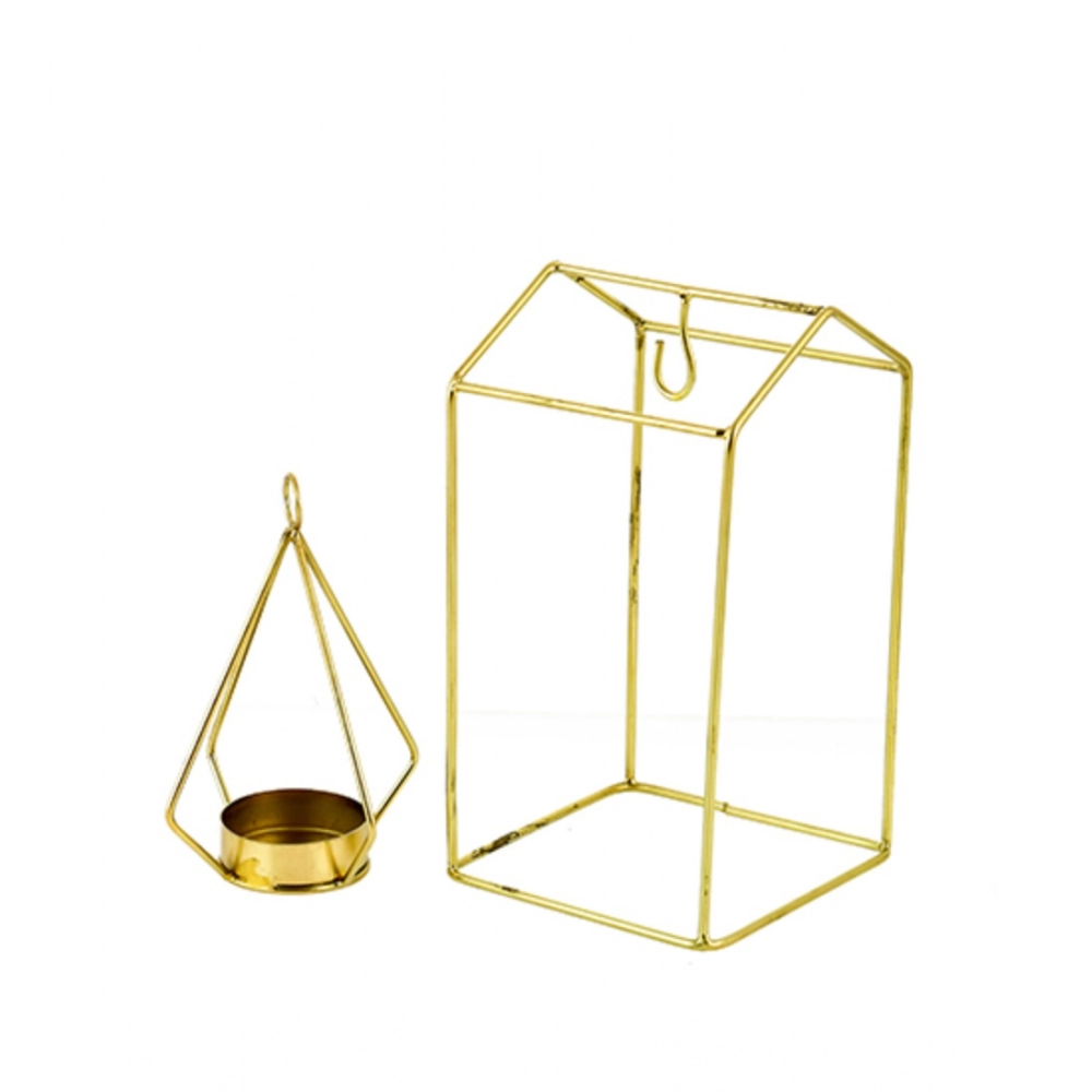 Generic Metal Tea Light Candle Holder Stand (Gold)