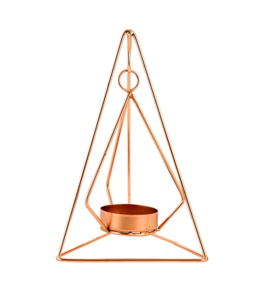 Generic Metal Tea Light Candle Holder (Rose Gold)