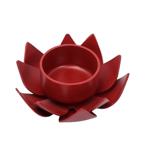 Generic Red Lotus Tea Light Holder (Red)