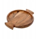 Generic Handmade Wooden Serving Platter With Double Handle (Brown)