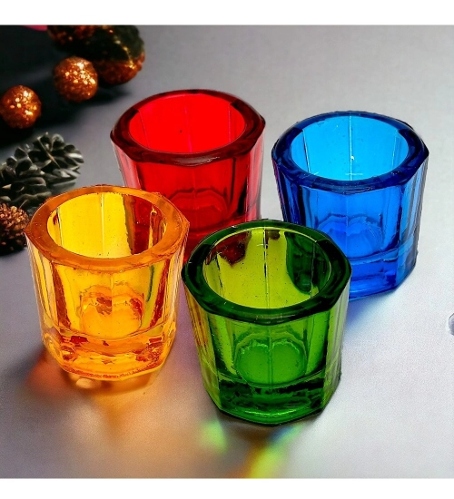 Generic Glass Pillar Candle Holder (Multicolor) Generic Glass Pillar Candle Holder (Multicolor)