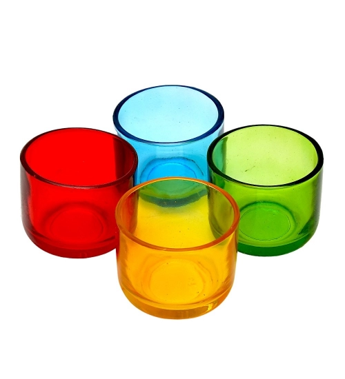 Generic Glass Decorative Tea Light Holder (Multicolor)