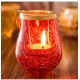 Generic Glass Matka Tea Light Holder (Yellow &amp; Red)