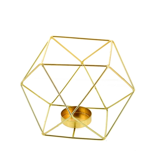 Generic Metal Tea Light Candle Holder (Gold)