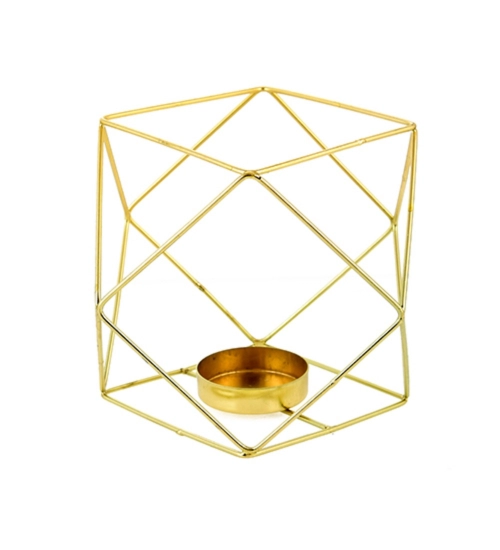 Generic Metal Tea Light Candle Holder (Gold)