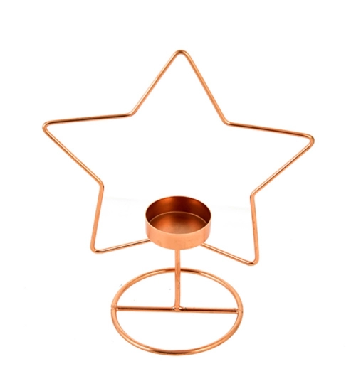 Generic Metal Tea Light Candle Holder Stand (Rose Gold)