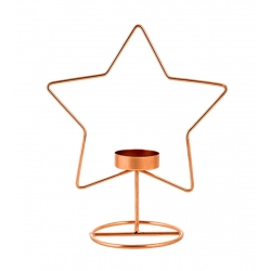 Generic Metal Tea Light Candle Holder Stand (Rose Gold)