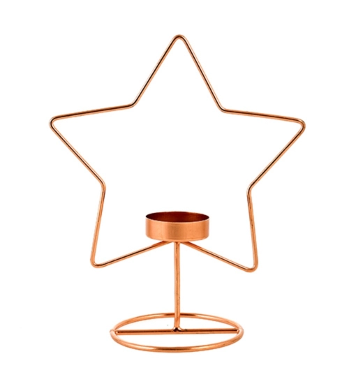 Generic Metal Tea Light Candle Holder Stand (Rose Gold)