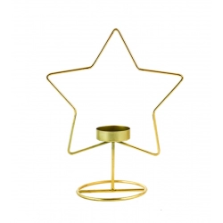 Generic Metal Tea Light Candle Holder Stand (Gold)