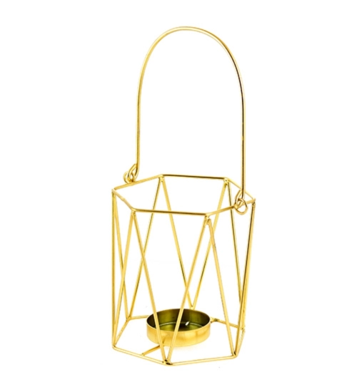 Generic Metal Tea Light Candle Holder (Gold)