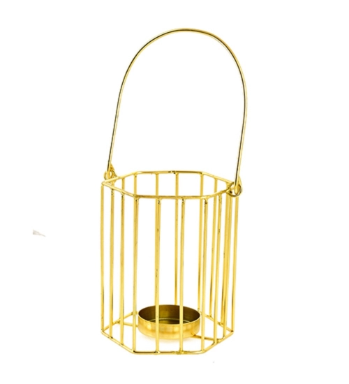 Generic Metal Tea Light Candle Holder (Gold)